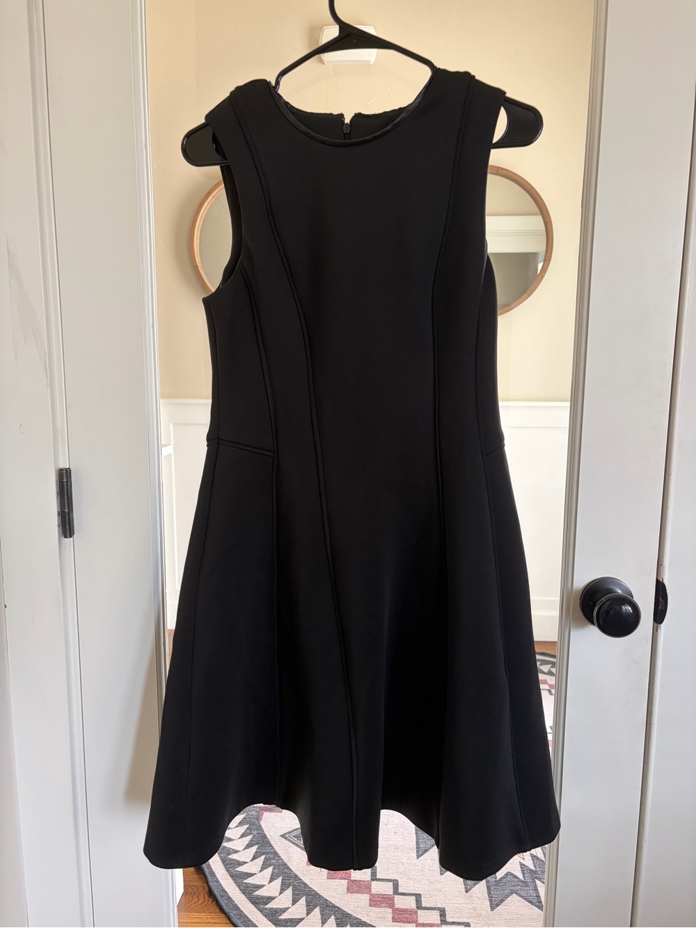 DKNY Black Sleeveless Fit-and-Flare Mini Dress